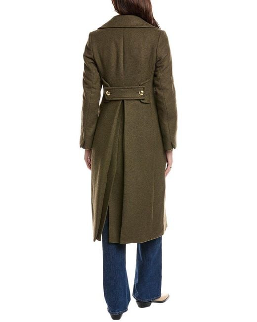 Barbour Green Reva Wool-Blend Military Coat