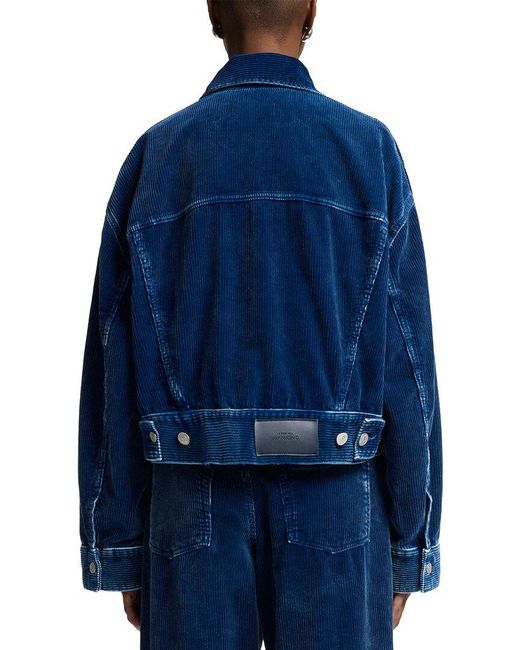 7 For All Mankind Blue Oli Cropped Trucker Jacket