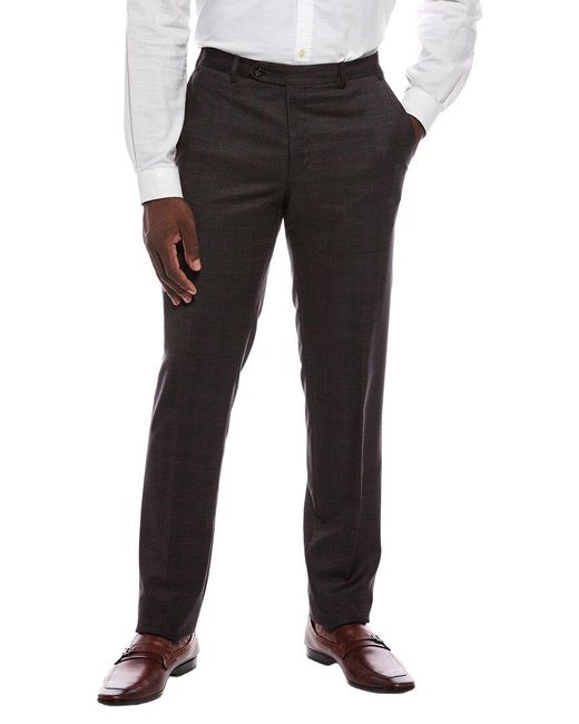 Canali Black Wool Formal Pant for men