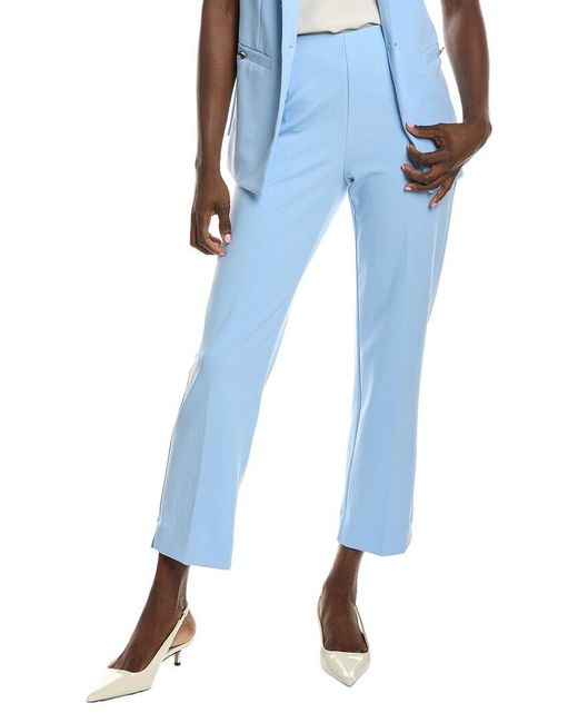 Anne Klein Blue Hollywood Waist Straight Ankle Pant