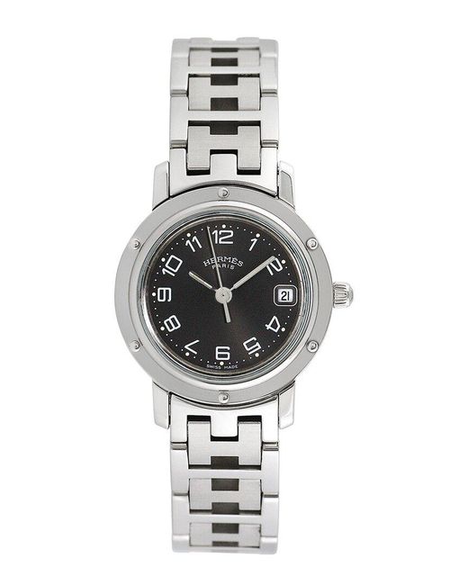 Hermès Metallic Hermès Clipper Watch, Circa 2000s