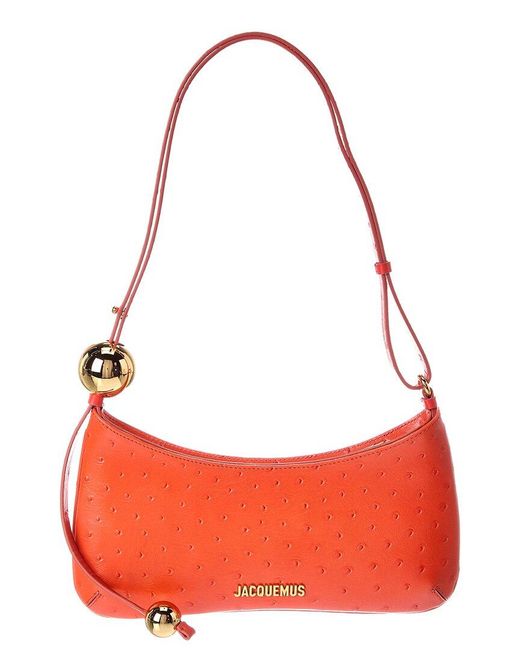 Jacquemus Red Berlingot Leather Shoulder Bag