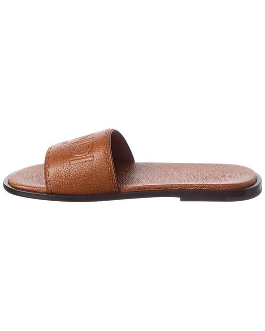 Fendi Brown Leather Sandal for men