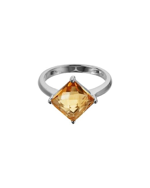 Gemstones White 2.80 Ct. Tw. Citrine Half-Eternity Ring