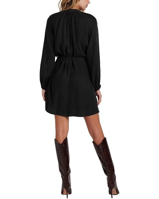Bella Dahl Black Belted Raglan Mini Dress