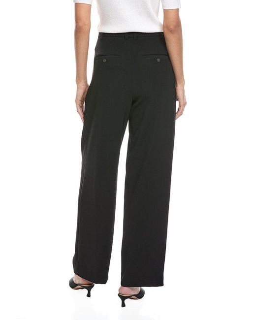 Vince Black Drop Waist Pleated Trouser