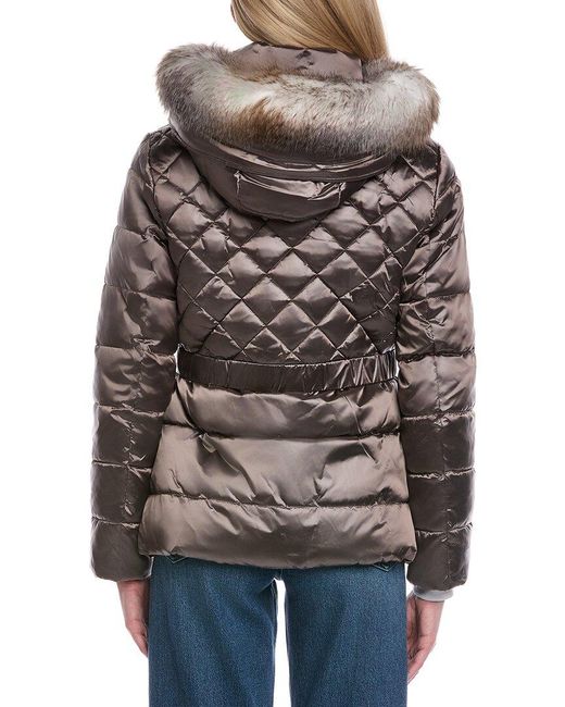 Kenneth Cole Gray Quilted Puffer