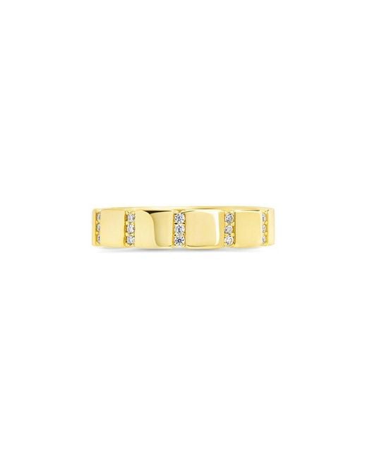 Sterling Forever Metallic 14K Over Cz Bradley Ring