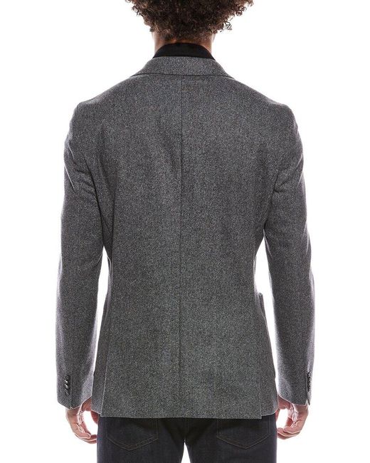Boss Gray Hutson Wool-Blend Blazer for men