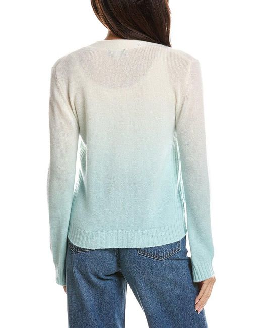 Forte Gray Ombre V-Neck Cashmere Cardigan