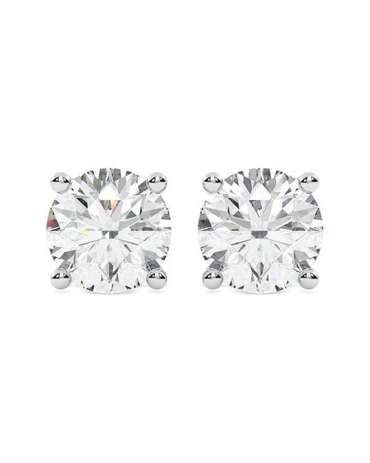 Lab Grown Diamonds Metallic 14K 4.00 Ct. Tw. Lab-Grown Diamond Stud Earrings