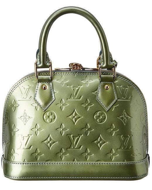 Louis Vuitton Womens Alma Bag Green Vernis Leather PM – Luxe