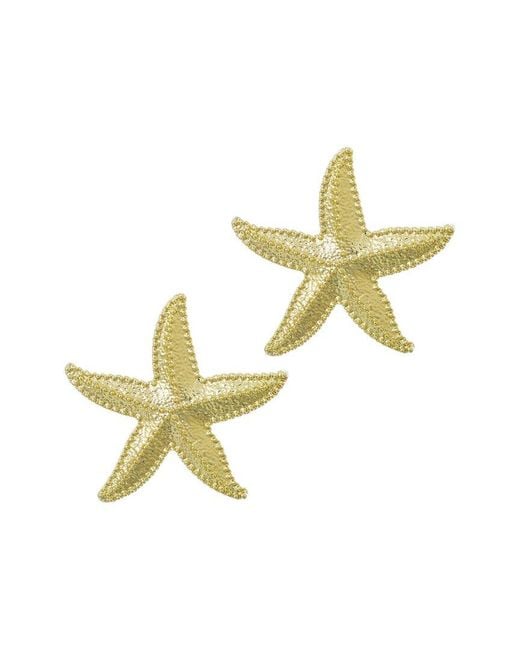 Adornia Metallic Oversized Shell Stud Earrings