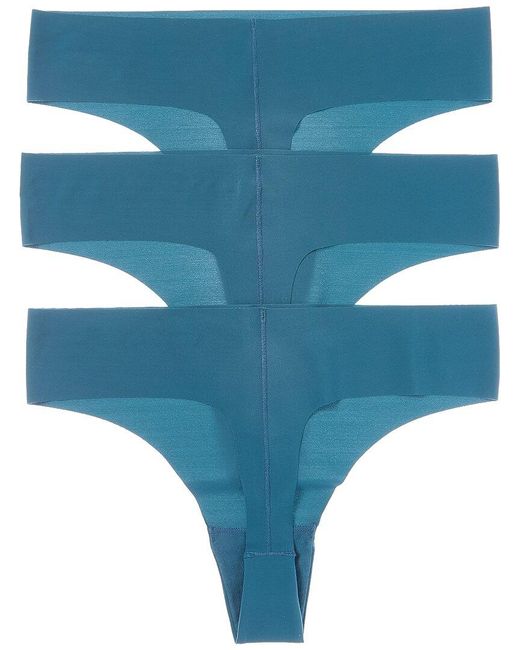 DKNY Blue 3Pk Litewear Cut Anywhere Thong