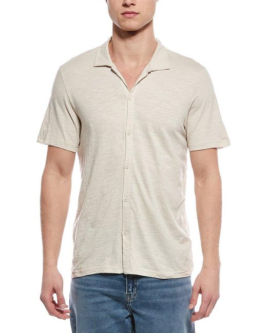 Onia White Slub Button-Up Shirt for men