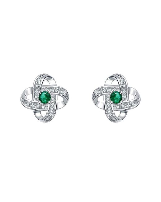 Rachel Glauber Blue Diamond Cz Earrings