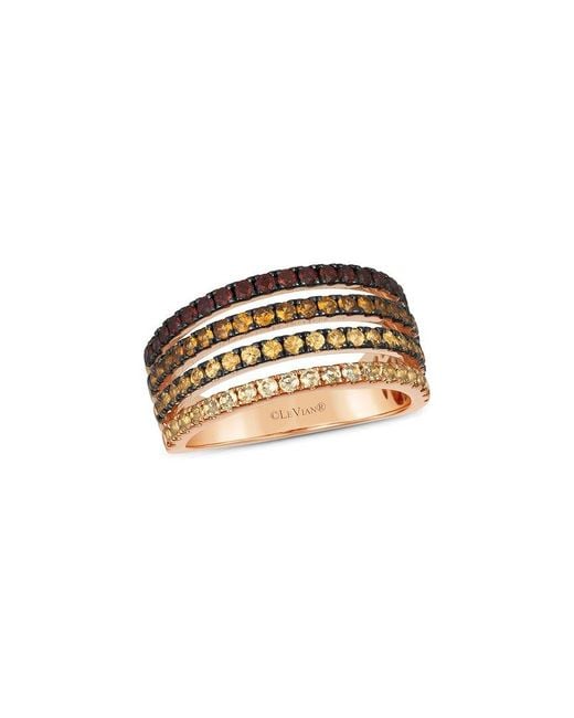 Le Vian Metallic 14K Rose 1.18 Ct. Tw. Diamond & Garnet Band Ring