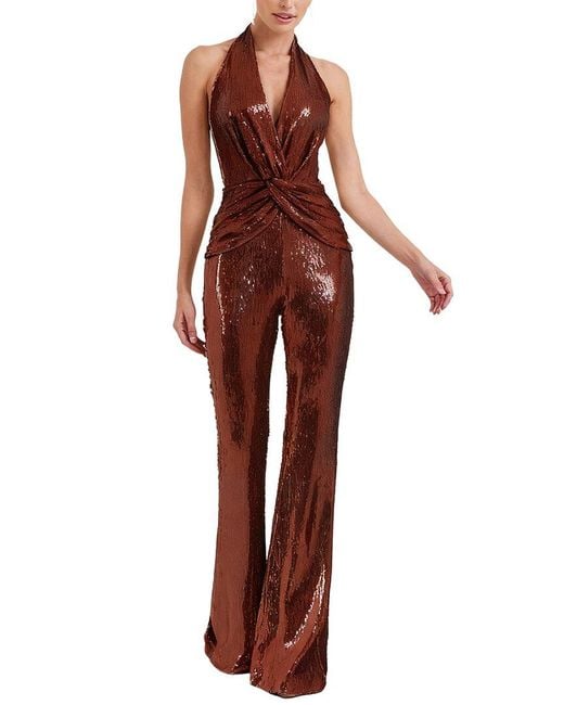 Monique Lagarde Red Jumpsuit