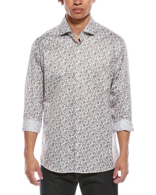 Eterna Gray Twill Shirt for men