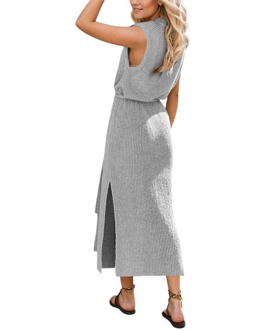 Ariele Tesoro Gray Midi Dress