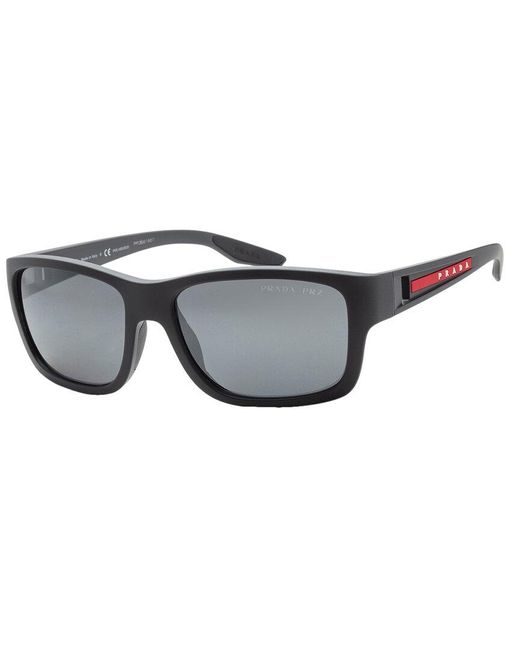 Prada Gray Ps01ws 59mm Sunglasses for men