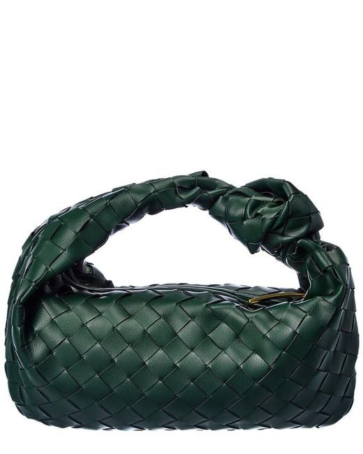 Tiffany & Fred Paris Green Woven Leather Pouch