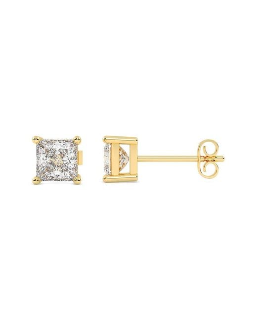 Lab Grown Diamonds Metallic 14K 0.25 Ct. Tw. Lab-Grown Diamond Earrings