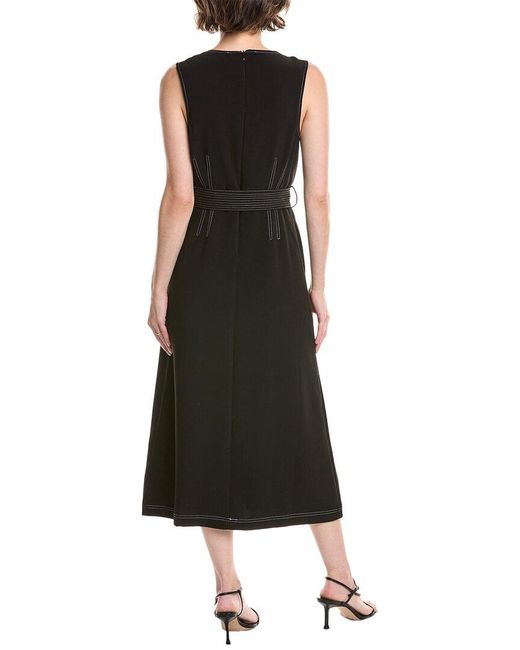 Endless Rose Black Stitch Midi Dress