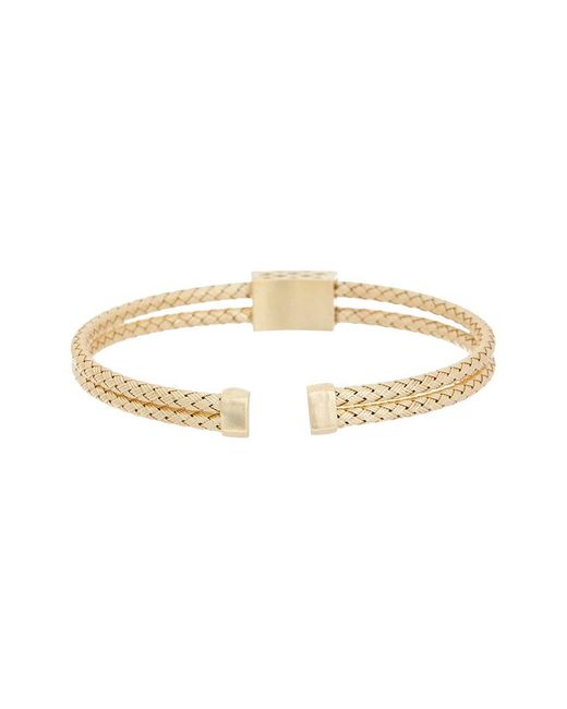 Meshmerise White 18K Plated 0.15 Ct. Tw. Diamond Mesh Bangle