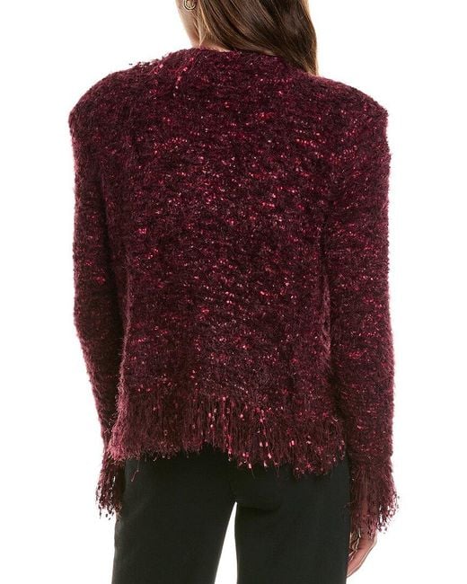L'Agence Red Azure Cardigan Blazer