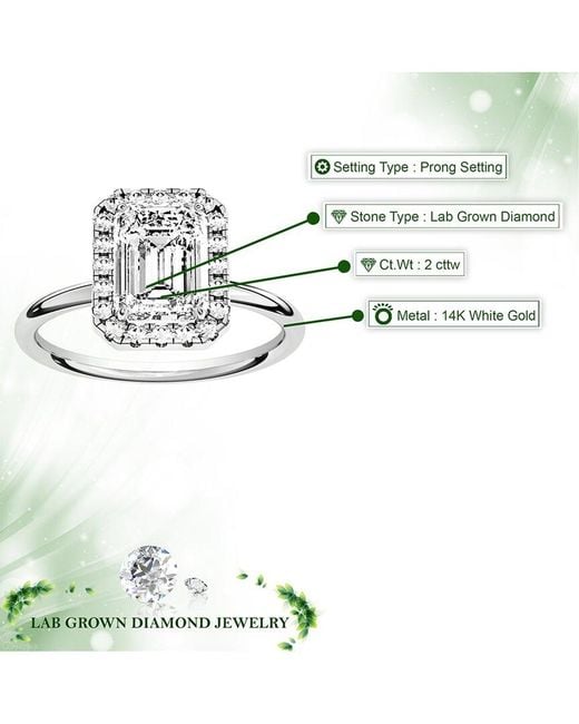 Amairah White 14K 2.00 Ct. Tw. Lab-Grown Diamond Engagement Ring