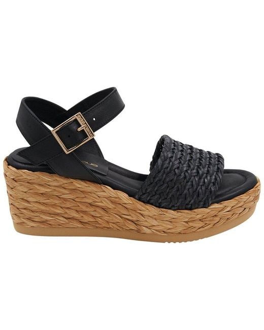 Andre Assous Blue Carissa Leather Espadrille