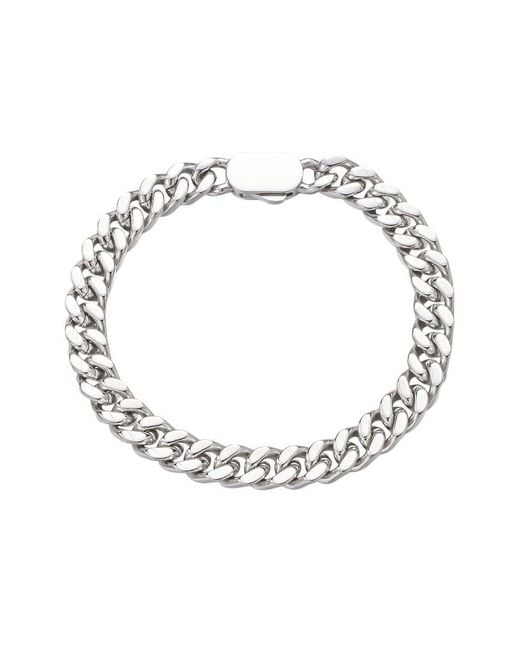 jean claude Metallic Dell Arte Stainless Steel Zig Zag Bracelet for men