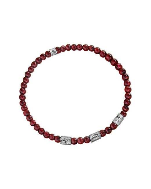 Karma and Luck Multicolor Garnet Stretch Bracelet