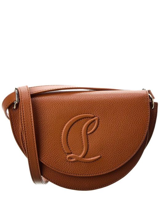 Christian Louboutin Brown By My Side Leather Shoulder Bag