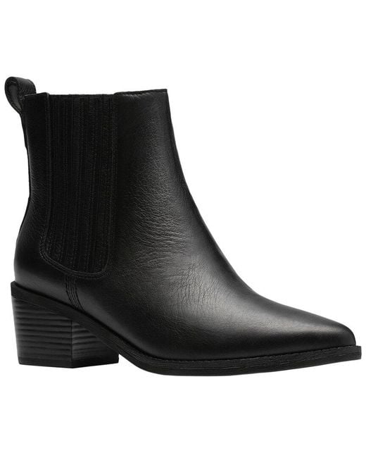Clarks Black Morzine Top Leather Boot