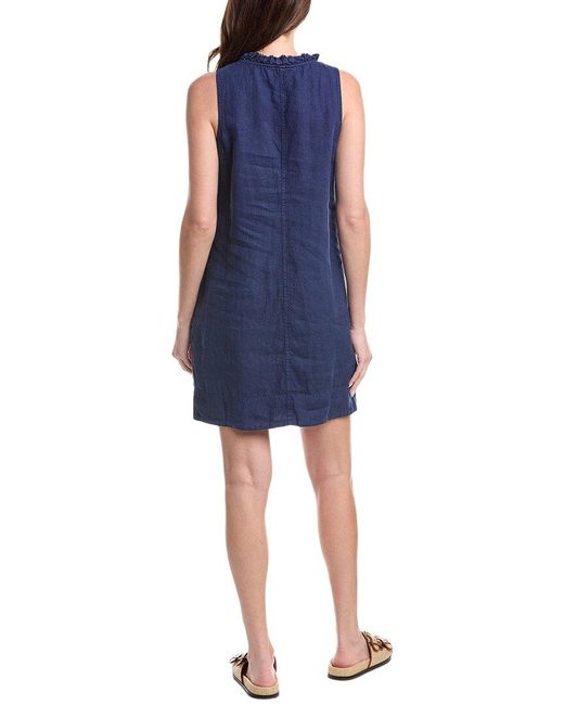 Tommy Bahama Women's Blue Two Palms Double Ruffle Linen Shift Dress -  hulwithkids.com