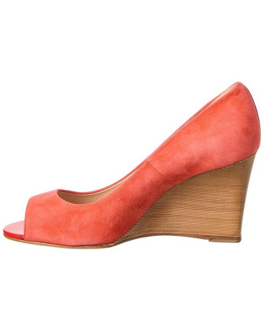 Tod's Pink Suede Wedge Sandal