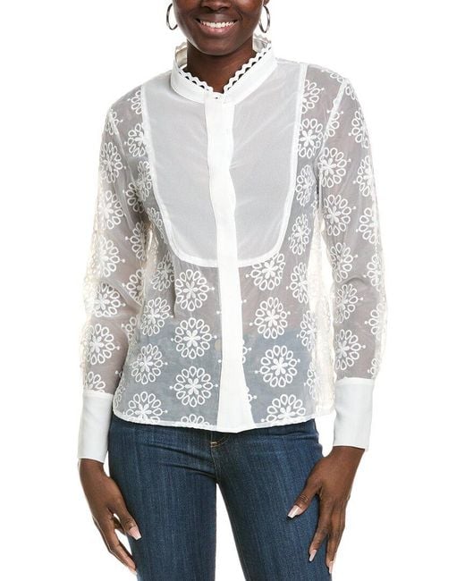 Gracia White Floral Top