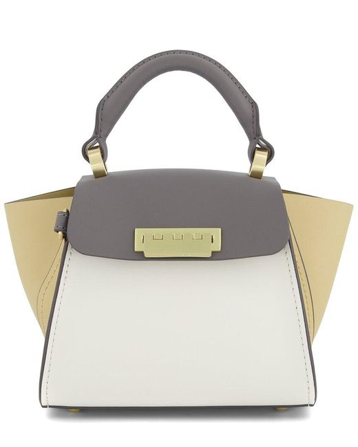 Zac Posen Eartha Mini Leather Top Handle Crossbody in White Lyst