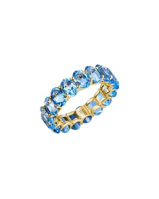 Kai Fine Jewelry Blue 14K 9.80 Ct. Tw. Topaz Eternity Ring
