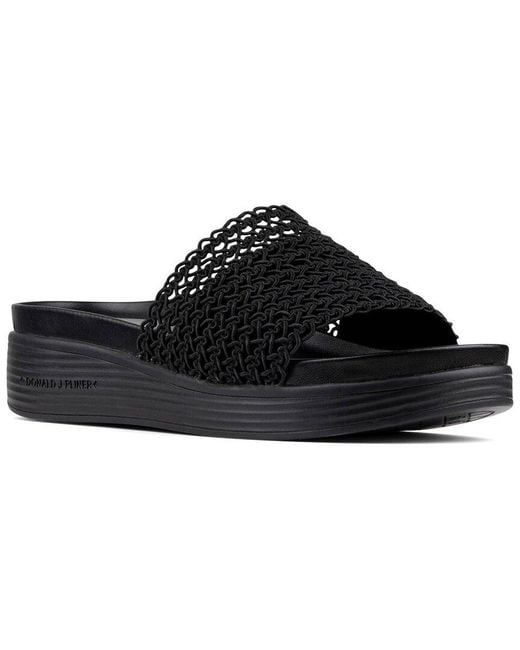 Donald J Pliner Black Frou Sandal