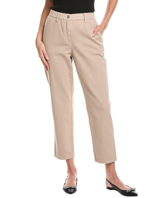 Eileen Fisher Natural Tapered Ankle Pant