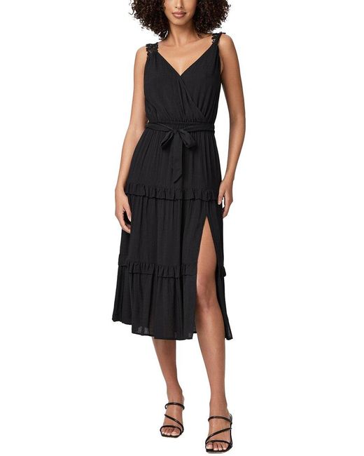 PAIGE Black Riviera Midi Dress