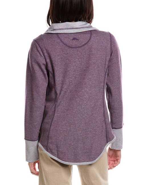 Tommy Bahama Purple Sport Sun Fade Flip Zip Sweatshirt