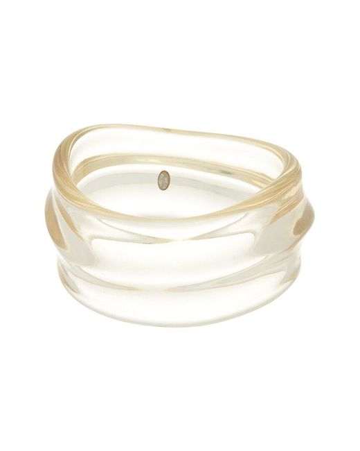 Kenneth Jay Lane White Bangle Bracelet