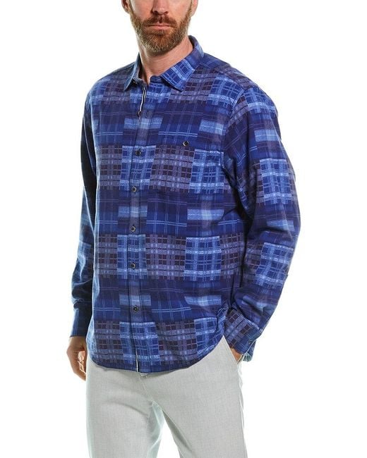 Tommy Bahama Blue Canyon Beach Patchwork Shirt for men