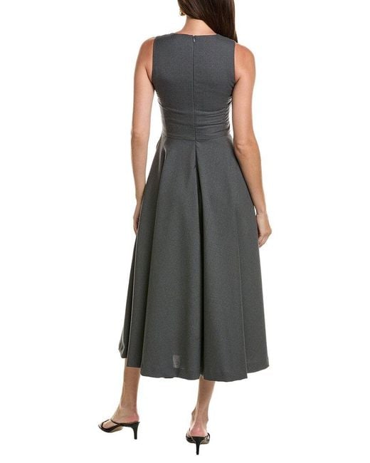 Officine Generale Black Officine Generale Bertille Wool Midi Dress