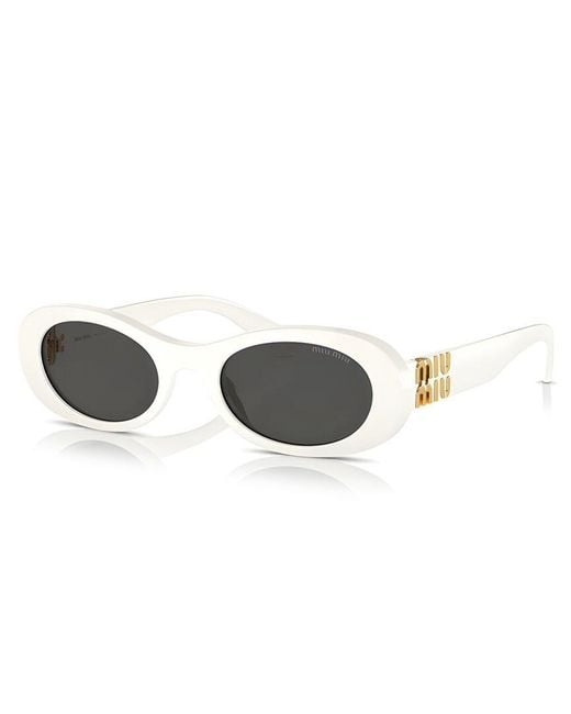 Miu Miu White 50Mm Sunglasses