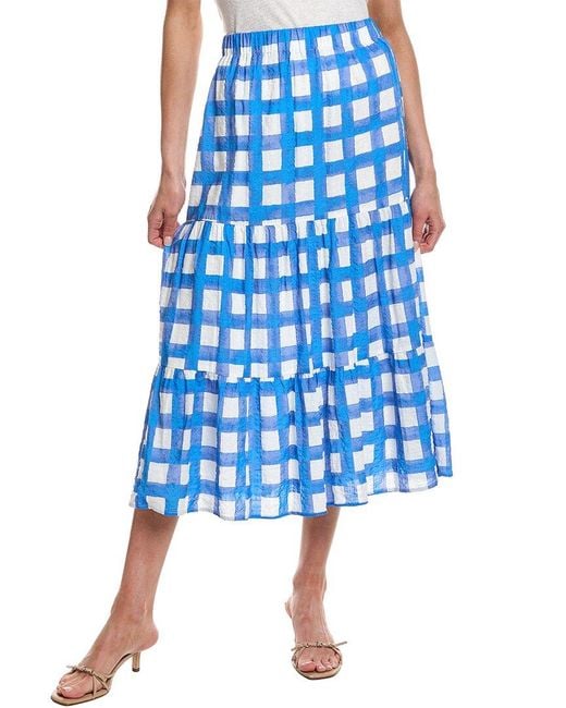 Design History Blue Printed Midi Skirt
